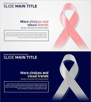 리본을 활용한 용기 있는 메시지 슬라이드