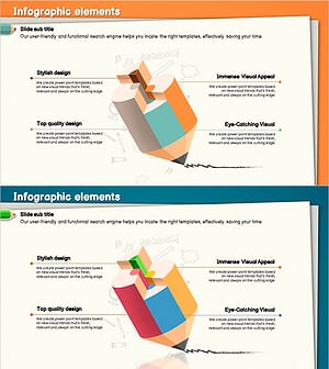 색연필 3D 일러스트 템플릿 – 창의적 디자인과 효과적 설명
