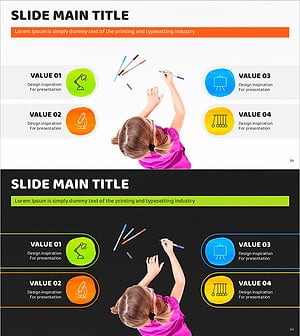 Kids Drawing and Paint Box Presentation Slide