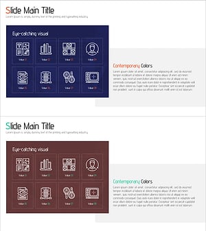 핸드폰 서비스 구성내용을 위한 다이어그램 슬라이드