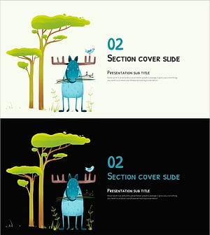 동물의 숲 템플릿 간지02 – 섹션 커버 슬라이드