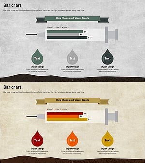 주사기 모양 가로막대 그래프 – 제품/서비스 소개