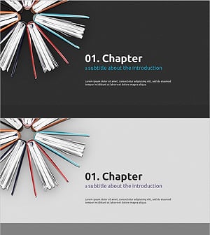 책과 첫 번째 챕터 프레젠테이션 슬라이드