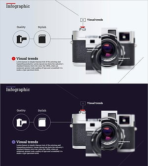 카메라 인포그래픽 – 최신 트렌드를 다룬 디자인