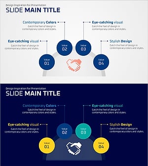 협력 악수 다이어그램으로 마케팅 전략 시각화