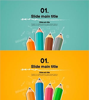 색연필 일러스트 템플릿 간지 – 창의적인 프레젠테이션