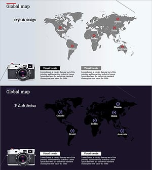 Global Network Presentation Using Camera and World Map