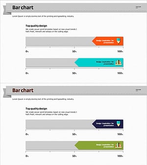 오렌지 그린 강조 바 차트 – 시장 분석과 마케팅 전략