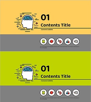 일러스트 교육 템플릿 첫 번째 섹션 슬라이드 – 창의적 발상과 교육