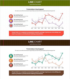 School Icons and Line Charts – Presentation for Market Analysis