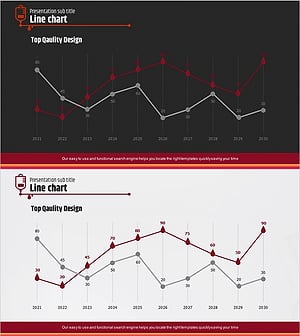 Water Drop Shape Competitive Analysis Line Graph