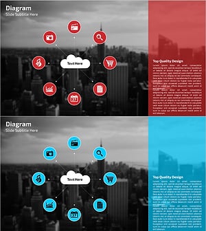 IT 서비스 특성과 구성내용을 강조한 다이어그램 슬라이드