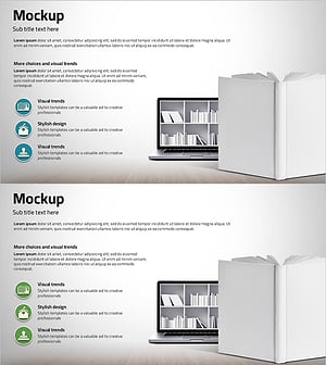 Laptop and Book Mockup Slide – Creative Business Proposal