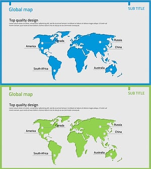 Blue Green Global Map – Connecting the World