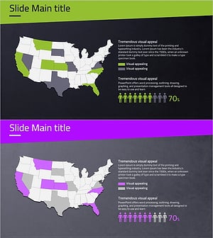 미국 타겟 지역 사용자 분석 슬라이드 – 심층적 시각화 제공