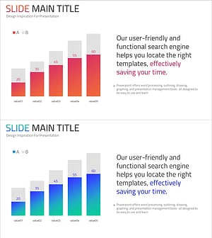 그라데이션 분석 막대그래프 – 시장 및 경쟁사 분석에 최적화