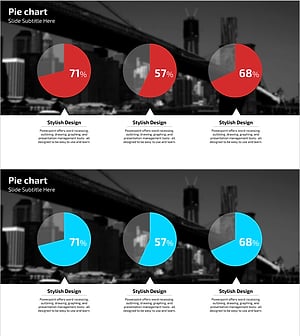 시장점유율 및 분석 그래프 – 빨강과 파랑 통합