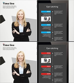 회사 타임라인과 대표자 소개 – 비즈니스의 단면