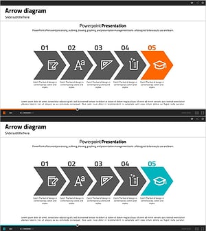 과목별 아이콘과 흐름 다이어그램