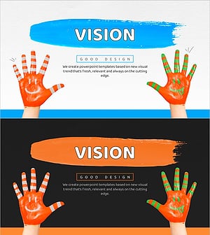 물감아트를 통한 비전 표현 슬라이드 템플릿