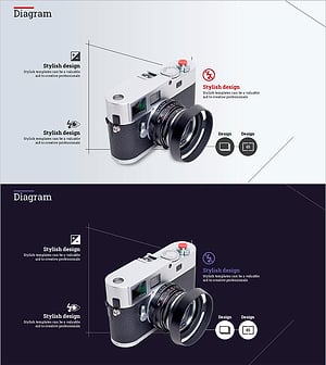카메라 주의 문구 슬라이드 – 선명한 시각적 경고