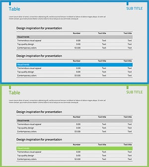 매출 및 수익 테이블 다이어그램
