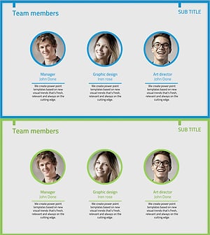 책임감 있는 팀 프로필 슬라이드