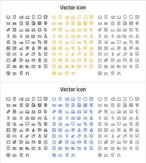 아이콘 디자인 템플릿 – 모던과 기능성