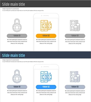 핀테크 시스템 특성을 시각화한 다이어그램 슬라이드