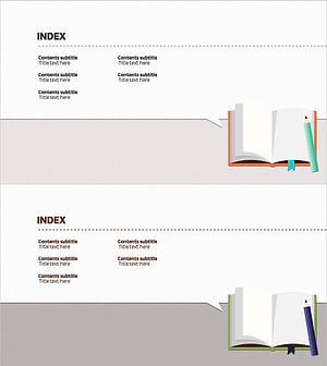 Education Textbook Template Table of Contents – Visuals for Education