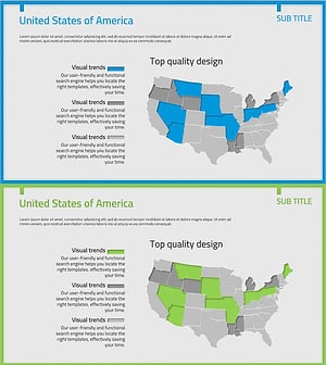 미국 특정지역 분석을 위한 효과적인 슬라이드 디자인