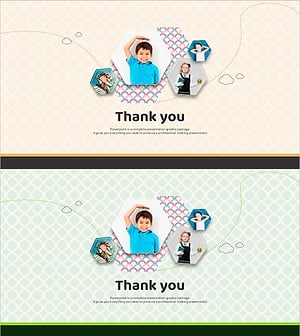 Hexagon Pattern Template Ending Page