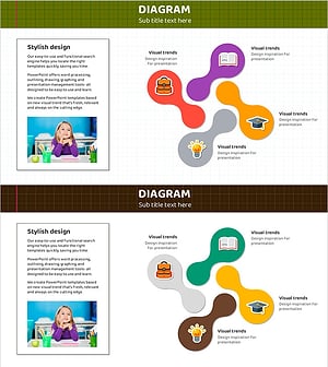 스쿨 아이콘 곡선형 다이어그램