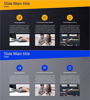 게임 기기 종류 소개 슬라이드 - 시각적 효과와 현대적 색상