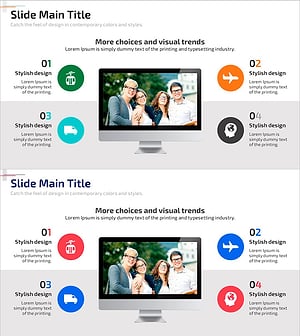 비즈니스 유통 수단에 적합한 프레젠테이션 템플릿