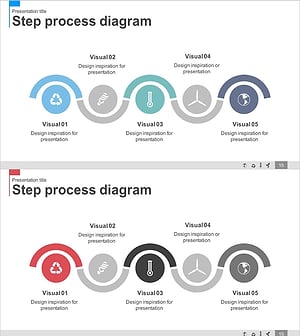 블루 핑크 사업목표 연결 다이어그램