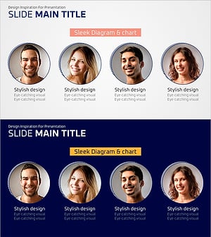 Pink Navy Manpower Slide – Sleek Cluster Diagram