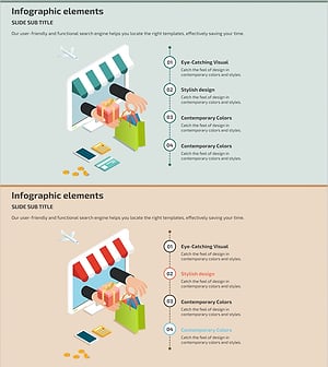 Internet Shopping Business Promotion Plan Slide - Visual Data Diagram