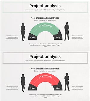 실루엣과 화살표 변화 – 마케팅 전략을 한눈에
