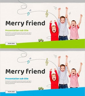 신나는 친구들 템플릿 표지 – 즐거움과 창의성