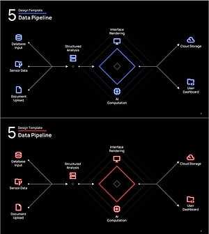 AI 네온 마름모 비주얼 템플릿 - 기술과 혁신