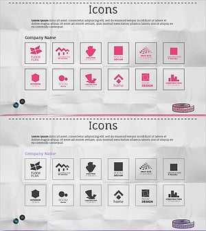 회사를 소개하는 로고 모음 다이어그램