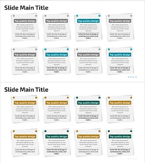 포스트잇 핀셋 메시지로 고객 피드백을 시각화한 슬라이드