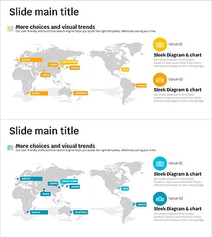Orange Blue Map Location Marker – Cornerstone of Global Network