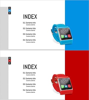 Smartwatch Index Slide Template in Vibrant Colors – Innovation and Convenience