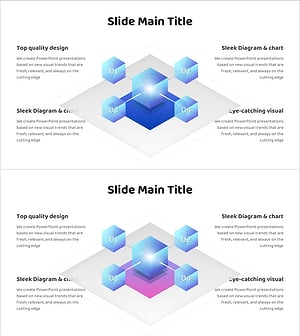 3D Hexahedron Diagram – Visual Business Introduction