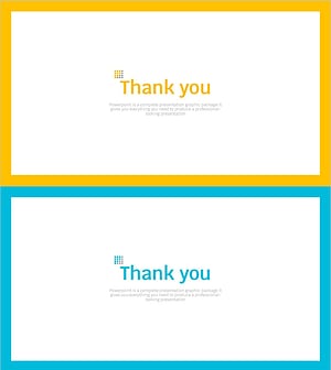 옐로우 블루 박스 템플릿 엔딩