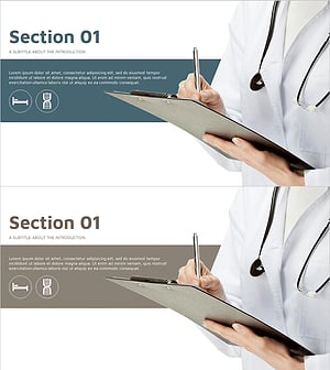 청결한 의료 서비스 간지 – 전문성과 신뢰성을 담은 슬라이드