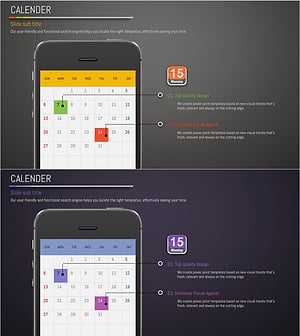 사업추진 일정 및 계획 핸드폰 목업