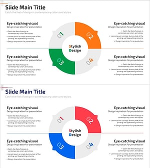 사업 분야 도넛형 다이어그램 – 비즈니스 개요 정리